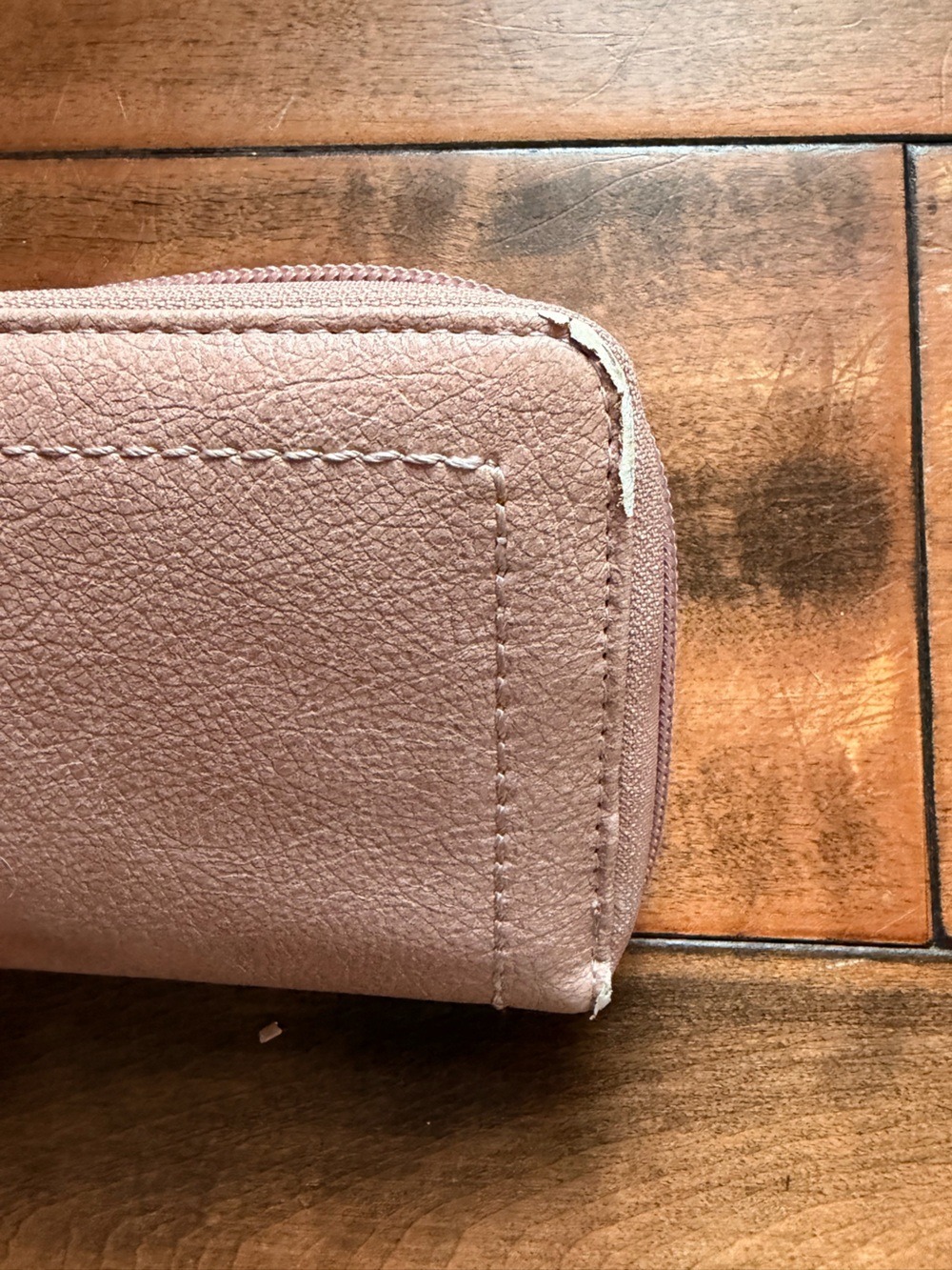 Roots Blush Pink Zip Around Continental Wallet - Picture 6 of 10